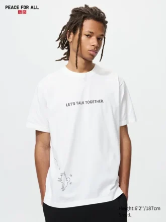 Unisex Peace for All T-shirt met opdruk | Hideki Kuriyama