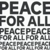 Unisex Peace for All T-shirt met opdruk | Kashiwa Sato