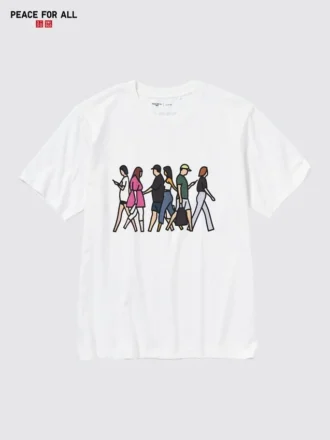 Unisex Peace for All T-shirt met print | Julian Opie