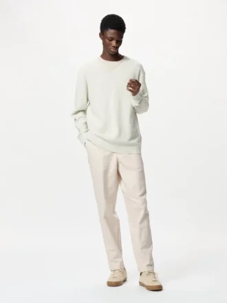 Unisex relaxte broek van linnenmix