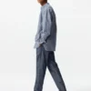 Unisex relaxte broek van linnenmix