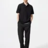 Unisex relaxte broek van linnenmix