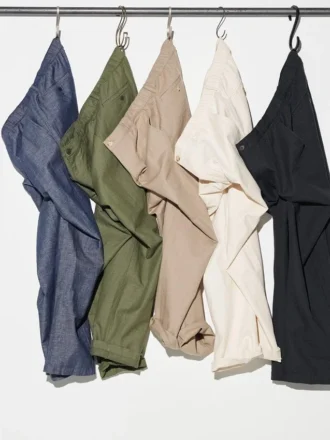 Unisex relaxte broek van linnenmix
