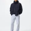 Unisex stretch broek met losse enkellengte | Seersucker