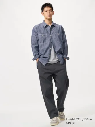 Unisex stretch broek met losse pasvorm