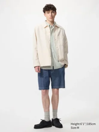 Unisex stretch Easy Shorts | Denim | 8″
