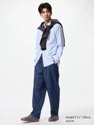 Unisex stretchy enkellange broek | Denim