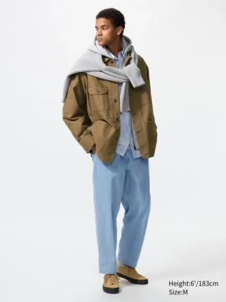 Unisex stretchy enkellange broek | Denim