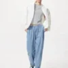 Unisex stretchy enkellange broek | Denim