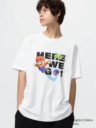 Unisex Super Mario Galaxy Movie UT-overhemd met print