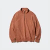 Unisex sweater met halve rits
