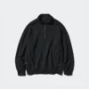 Unisex sweater met halve rits