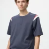 Unisex T-shirt met henley-hals
