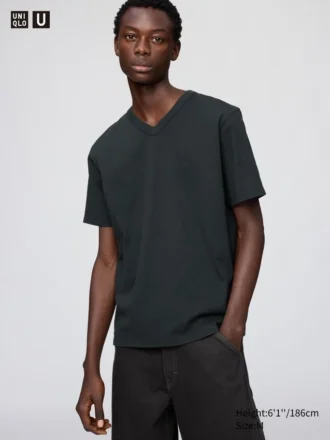 Unisex T-shirt met V-hals