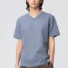 Unisex T-shirt met V-hals