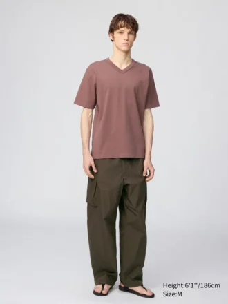 Unisex T-shirt met V-hals