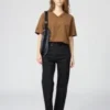 Unisex T-shirt met V-hals