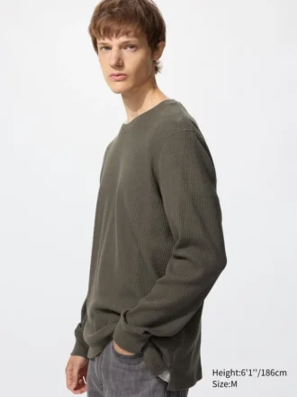 Unisex T-shirt met wafelpatroon
