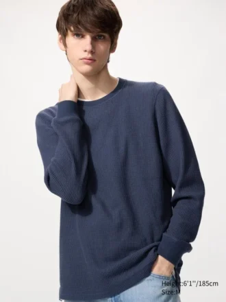 Unisex T-shirt met wafelpatroon