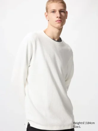 Unisex T-shirt met wafelpatroon