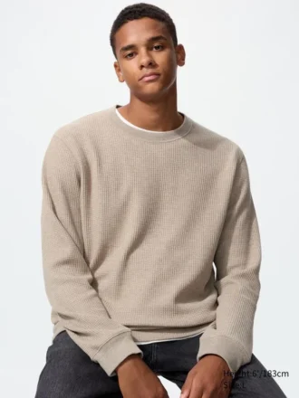 Unisex T-shirt met wafelpatroon