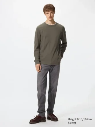Unisex T-shirt met wafelpatroon