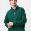 Unisex trui met halve rits