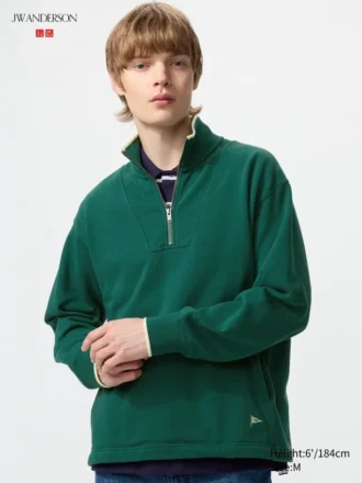 Unisex trui met halve rits