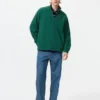 Unisex trui met halve rits