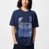 Unisex Ukiyo-E Blue UT-t-shirt met print