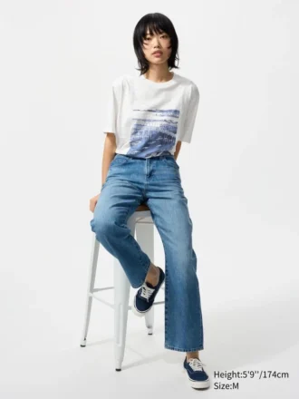 Unisex Ukiyo-E Blue UT T-shirt met print