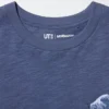 Unisex Ukiyo-E Blue UT T-shirt met print