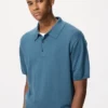 Unisex wasbare gebreide Poloshirt | Korte mouwen