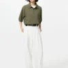 Unisex wasbare gebreide Poloshirt | Korte mouwen