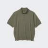 Unisex wasbare gebreide Poloshirt | Korte mouwen