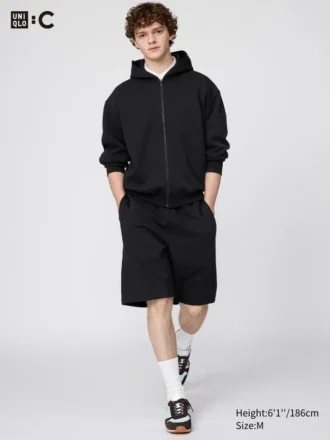 Unisex wijde sweatshort Shorts