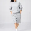 Unisex wijde sweatshort Shorts