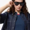 Unisex zonnebril met platte bovenkant