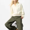 Vrouwen’s soepele katoenen relaxte Poloshirt