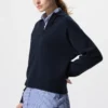 Vrouwen’s soepele katoenen relaxte Poloshirt