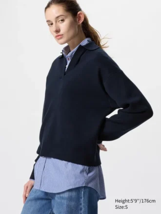 Vrouwen’s soepele katoenen relaxte Poloshirt