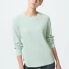 Wafel-T-shirt voor dames
