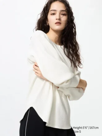 Wafel-T-shirt voor dames | Longsleeves