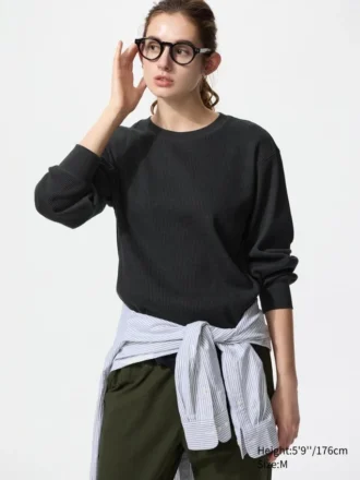 Wafel-T-shirt voor dames | Longsleeves