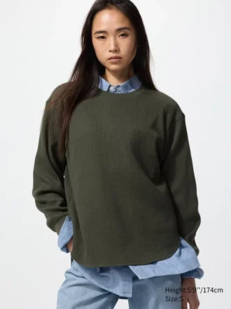 Wafel-T-shirt voor dames | Longsleeves