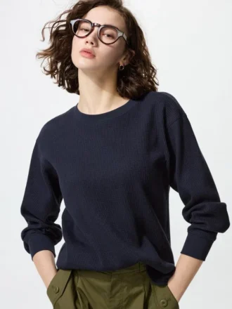 Wafel-T-shirt voor dames | Longsleeves