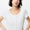 Waffle Full Open Mini T-shirt voor dames | Patroon