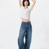 Waffle Full Open Mini T-shirt voor dames | Patroon