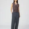 Wasbaar gebreid gilet met knopen voor dames