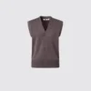 Wasbaar gebreid gilet met knopen voor dames